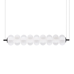 Светодиодный подвесной светильник линейный с белым воздушным плафоном Glowing Cloud варинант исполнения - 3 | Loft Concept в Твери