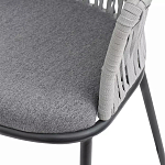 Стул барный с декоративным плетением на спинке и подлокотниках Chair Weave варинант исполнения - 7 | Loft Concept в Твери