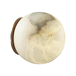 Настенно-потолочный светильник с плафоном в форме шара из алебастра Cryptocrystalline Stone варинант исполнения - 7 | Loft Concept в Твери