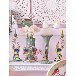 Подсвечник в образе попугая из фарфора с бронзовыми элементами Eden Garden варинант исполнения - 4 | Loft Concept в Твери