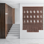 Панно Макраме коричневый цвет  варинант исполнения - 1 | Loft Concept в Твери