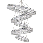 Вертикальная Композиция из круглых Хрустальных светильников Elizabeth Хром варинант исполнения - 1 | Loft Concept в Твери