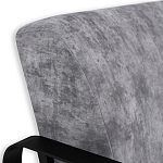 Кресло серый велюр с жесткими подлокотниками на полозьях Ashton варинант исполнения - 5 | Loft Concept в Твери