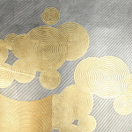 Обои ручная роспись в стиле Арт-деко Namban Colourway SC-289 on gold gilded paper варинант исполнения - 1 | Loft Concept в Твери