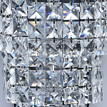 Бра настенное цвета хром с прозрачными квадратными хрустальными подвесками Crystal Regena варинант исполнения - 5 | Loft Concept в Твери