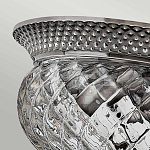 Потолочный светильник с чашеобразным плафоном из толстого волнообразного стекла и широким узорчатым основанием Hinkley варинант исполнения - 6 | Loft Concept в Твери