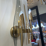 Бра с двумя плафонами дымчатого и янтарного цвета Vertical Glass варинант исполнения - 2 | Loft Concept в Твери