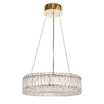 Люстра подвесная круглая из прозрачного хрусталя с золотым корпусом Selfsufficient варинант исполнения - 3 | Loft Concept в Твери