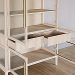 Витрина Primo со стеклянными фасадами и 2 ящиками Светлый дуб варинант исполнения - 4 | Loft Concept в Твери