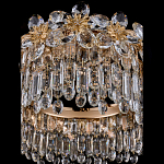 Люстра круглая с декоративными элементами в виде крупных хрустальных цветов Palace Gardens варинант исполнения - 5 | Loft Concept в Твери