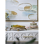 Чаша с цветочным орнаментом на бронзовых ножках Eden Garden варинант исполнения - 2 | Loft Concept в Твери