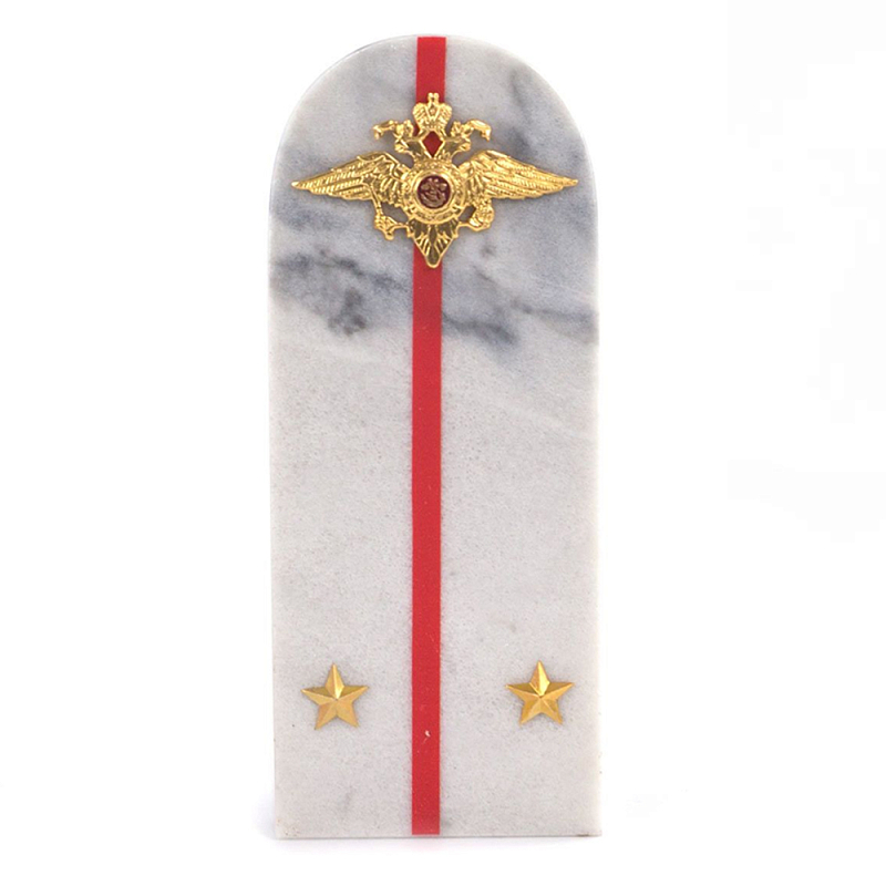 Сувенир Погон МВД из натурального камня мрамор Souvenir Epaulets Белый Мрамор Bianco Красный Золотой Сувенир Погон МВД из натурального камня мрамор Souvenir Epaulets Белый Мрамор Bianco Красный Золотой в Твери | Loft Concept