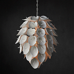 Люстра белая каплевидной формы из цветков лилии White Natural Lines варинант исполнения - 4 | Loft Concept в Твери