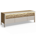 ТВ тумба 2 двери и 2 ящика с подсветкой на рельефном фасаде Warm Industrial варинант исполнения - 5 | Loft Concept в Твери