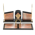 Настольный письменный набор из розового мрамора Marble Accessory варинант исполнения - 1 | Loft Concept в Твери