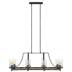 Люстра подвесная с восемью прозрачными стеклянными цилиндрическими плафонами в стиле лофт Feiss варинант исполнения - 5 | Loft Concept в Твери