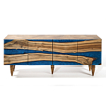 Стильный Буфет лофт 4 двери Cabinet Crimson River фасад эпоксидная смола  варинант исполнения - 1 | Loft Concept в Твери