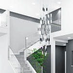 Люстра с прямоугольными плафонами из хрусталя Esme Rectangular Crystal Chrome Chandelier варинант исполнения - 4 | Loft Concept в Твери