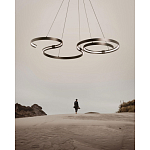 Люстра подвесная светодиодная в виде волнообразной ленты Ribbon Vortex варинант исполнения - 14 | Loft Concept в Твери