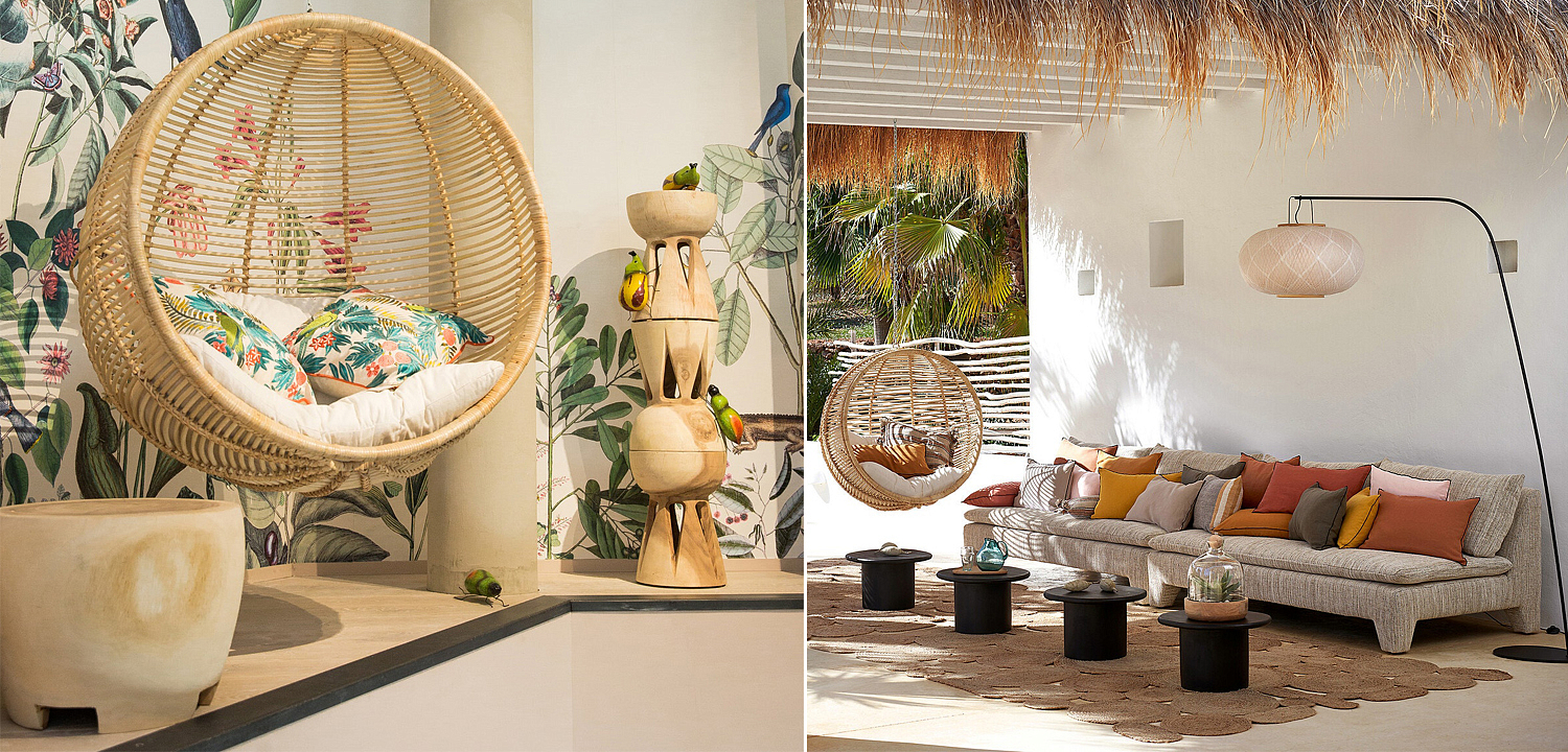 Подвесное кресло Wicker Hanging Chair Подвесное кресло Wicker Hanging Chair - Loft-Concept в Твери
