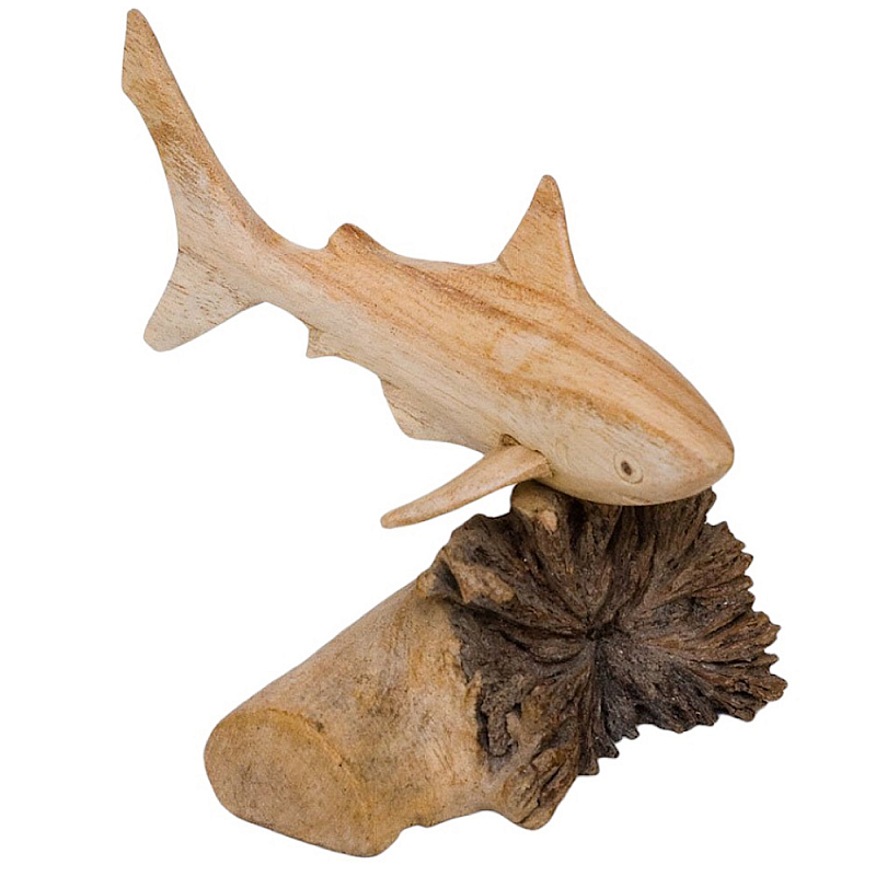 Статуэтка из дерева акула Animals of the World Светло-коричневый  в Твери | Loft Concept 