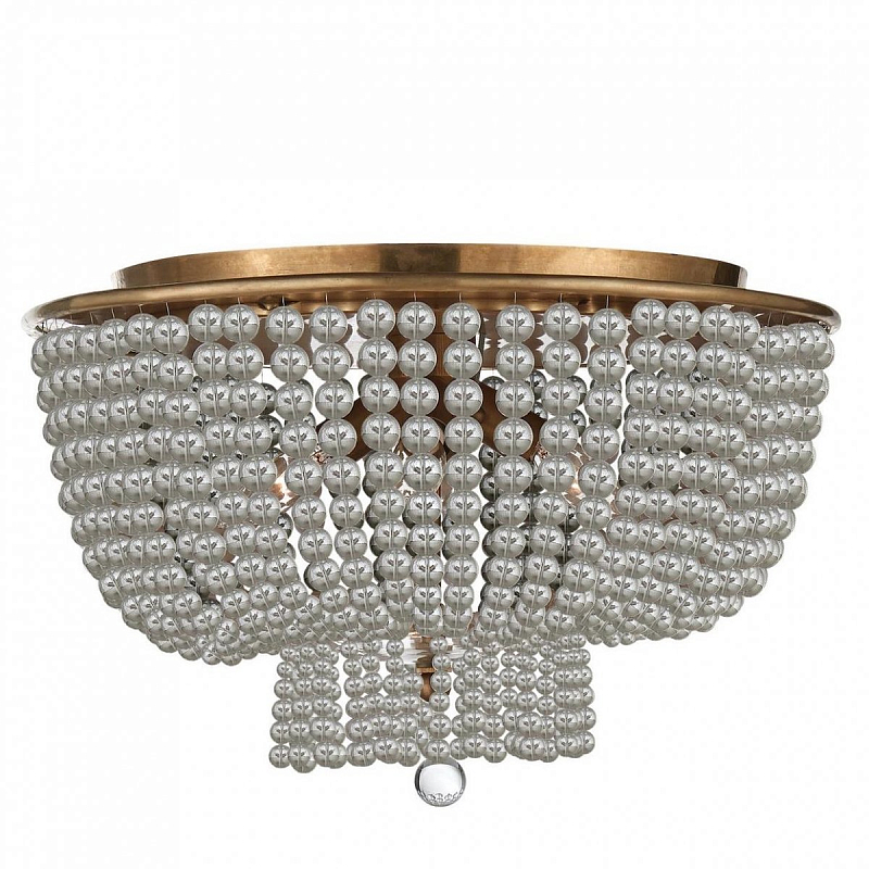 Люстра JACQUELINE CLEAR FLUSH-MOUNT Прозрачный Латунь Серебряный Люстра JACQUELINE CLEAR FLUSH-MOUNT Прозрачный Латунь Серебряный в Твери | Loft Concept