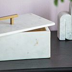 Шкатулка из белого мрамора Save Time варинант исполнения - 5 | Loft Concept в Твери