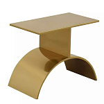 Дизайнерский журнальный стол золотой на полукруглом основании Wecaben варинант исполнения - 1 | Loft Concept в Твери