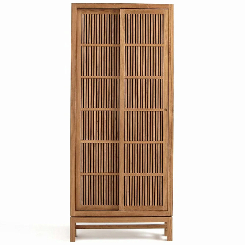 Шкаф из массива тика Okino Wood Cabinet Древесина Светло-коричневый Шкаф из массива тика Okino Wood Cabinet Древесина Светло-коричневый в Твери | Loft Concept