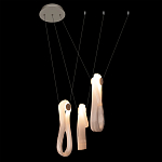 Подвесной светильник белого цвета с 3-мя изогнутыми плафонами Flow Loop варинант исполнения - 5 | Loft Concept в Твери