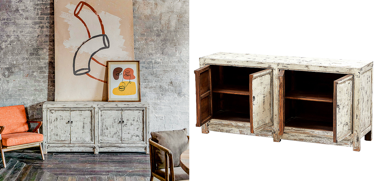Комод в винтажном стиле с 4-мя дверцами Reynard Chest of Drawers Vintage Ivory Комод в винтажном стиле с 4-мя дверцами Reynard Chest of Drawers Vintage Ivory - Loft-Concept в Твери