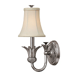 Бра с бежевым тканевым абажуром и декоративной чашей Hinkley варинант исполнения - 5 | Loft Concept в Твери