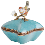 Фарфоровая шкатулка с птицей Eden Garden Blue варинант исполнения - 1 | Loft Concept в Твери