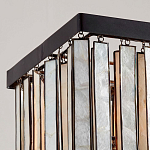 Люстра линейная прямоугольная с подвесками из натурального перламутра Nacre варинант исполнения - 3 | Loft Concept в Твери