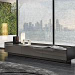 Дизайнерский комод серый с глянцевым фасадом Darren варинант исполнения - 2 | Loft Concept в Твери