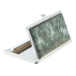 Визитница карманная металлическая с накладкой из натурального камня Серафинит Stone Business Card Holders  варинант исполнения - 2 | Loft Concept в Твери