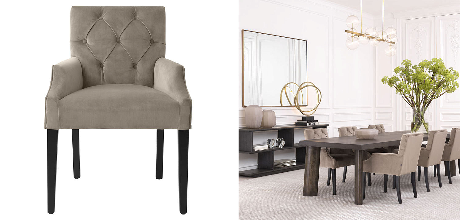 Стул Eichholtz DINING CHAIR ATENA WITH ARM Стул Eichholtz DINING CHAIR ATENA WITH ARM - Loft-Concept в Твери