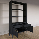 Стеллаж Primo с ящиками Черный дуб  варинант исполнения - 7 | Loft Concept в Твери