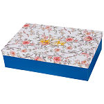 Чайный набор из фарфора синий на 6 персон 12 предметов Flower Porcelain Collection варинант исполнения - 3 | Loft Concept в Твери