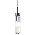 Подвесной светильник с плафоном из хрусталя Fernand Glass Chrome Hanging Lamp варинант исполнения - 1 | Loft Concept в Твери
