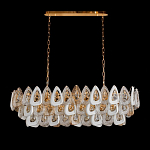 Люстра овальная с многослойными белыми и прозрачными подвесками Character Chandelier варинант исполнения - 3 | Loft Concept в Твери