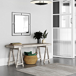 Настенное зеркало квадратной формы в черной металлической раме CORNER MIRROR BLACK варинант исполнения - 1 | Loft Concept в Твери