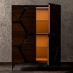 Высокий комод с узором из шпона на фасаде Sahara варинант исполнения - 2 | Loft Concept в Твери