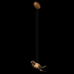 Подвесной светильник с прозрачной стеклянной птичкой Serip Voa варинант исполнения - 5 | Loft Concept в Твери