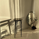 Круглый журнальный столик со столешницей из эпоксидной смолы Epoxy Resin Flowers Coffee Table варинант исполнения - 6 | Loft Concept в Твери