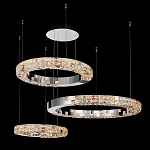 Люстра из 3-х колец с мозаичным хрустальным оформлением Sparks of Crystal варинант исполнения - 3 | Loft Concept в Твери