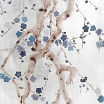 Обои ручная роспись Plum Blossom Hokusai on Tarnished Silver gilded paper варинант исполнения - 2 | Loft Concept в Твери