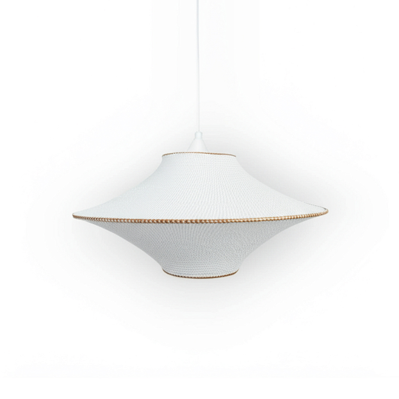 Подвесной вязаный белый светильник «Звезда Востока 01» Белый в Твери | Loft Concept 