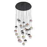 Люстра каскадная с черным круглым основанием 27 подвесов Celestial Waltz варинант исполнения - 2 | Loft Concept в Твери