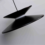 Бра черного цвета с двойным абажуром в форме конусов Obsidian Touch варинант исполнения - 3 | Loft Concept в Твери